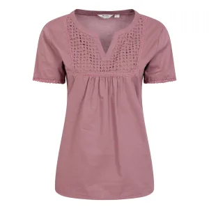 Mountain Warehouse Dames/Dames Paris Geborduurde Top (Donker paars)