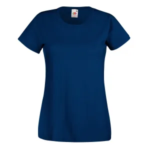 Fruit of the Loom Dames/vrouwen Lady-Fit Valueweight Short Sleeve T-Shirt (Pak van 5) (Marine)