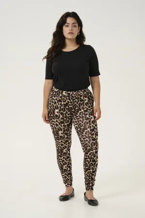 Legging Slim fit Brown Leo Print