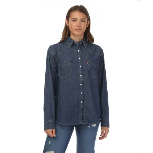 Dames Levis Donovan Western overhemd in Denim