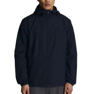 Lyle & Scott Tonal Eagle Jet Navy Blue Softshell jack met rits en capuchon