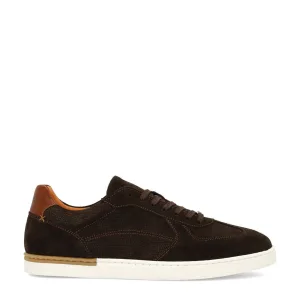 Manfield suède sneakers bruin