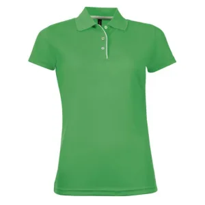 SOLS Dames/dames Performer korte mouw Pique Polo Shirt (Kelly Groen)