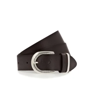 MUSTANG Leren riem Met donkere airbrush-randen en een ovale gesp, 3,5 cm