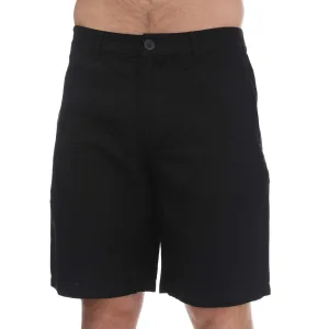 Heren Armani Exchange Linnen Rayon Twill Shorts in Navy
