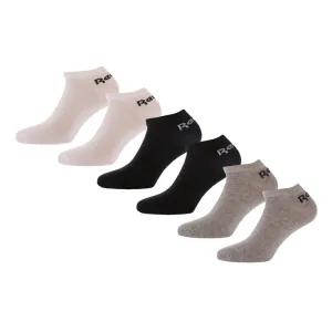 Reebok no-showsokken voor heren, set van 3, zwart-grijs-wit