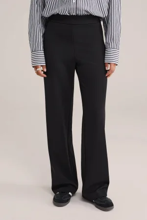 WE Fashion straight regular waist broek zwart