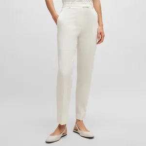 Damespantalon Boss Takareni Regular-Fit in Wit