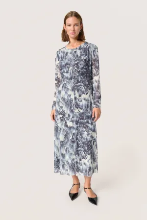 Jersey jurk A-shape Dark Navy Landscape Print