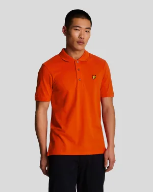 Men’s Lyle And Scott Plain Polo Shirt in Orange