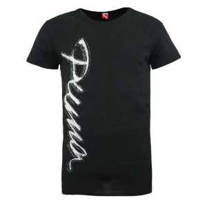 Puma Dames Oversized T-shirt met korte mouwen Grafisch T-shirt Houtskool 822354 02 S