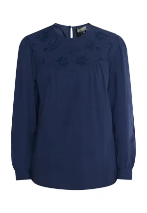 Dreimaster Bloes met lange mouwen Dames marine