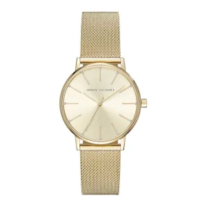 Armani Exchange Lola – dames horloge – goudkleurig met  band