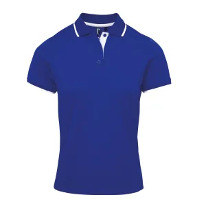 Premier Dames/dames Contrast Coolchecker Poloshirt (Koninklijk/Wit)