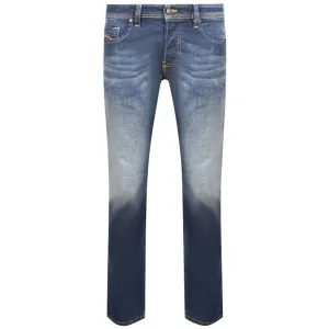 Diesel Larkee-X Straight Fit Stone Washed donkerblauwe jeans