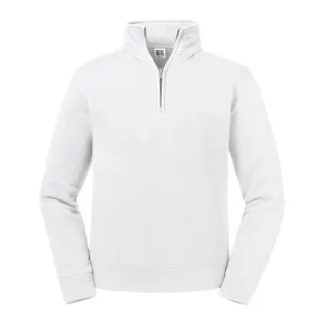 Russell Heren Authentieke Zip Neck Sweatshirt (Wit)