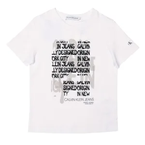 Boy’s Calvin Klein Infant Organic Cotton Graphic T-Shirt in White