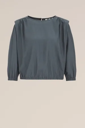 WE Fashion – Dames blouse – Regular fit – Donkergrijs – Viscose –