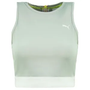 Puma x Selena Gomez Crew Neck Mouwloze Grijze Womens Crop Top 579787 01