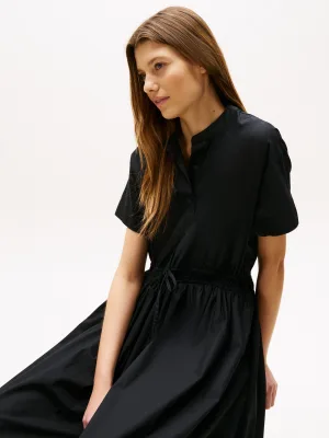 Tommy Hilfiger Jurk in a-lijn SMOCKED CO MIDI S/S DRESS