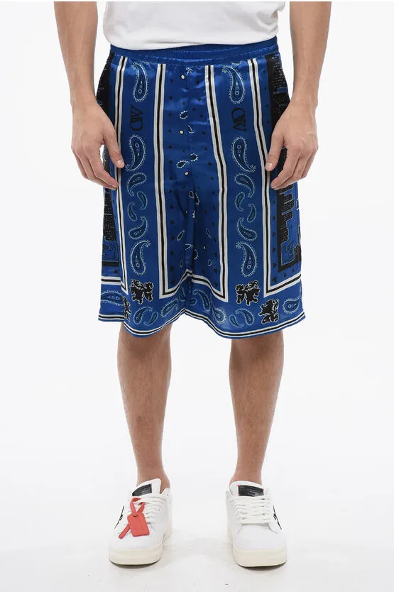 Bandana Print Shorts in Blauw