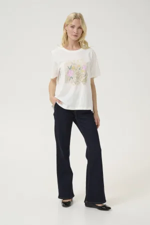 T-shirt Baggy fit Spring Gardenia/Pink Floral