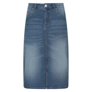 Mountain Warehouse Dames Ash Denim A-lijn Rok (Denim Blauw)