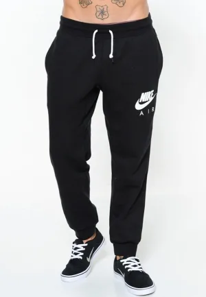Nike Air heren fleece joggingbroek in zwart