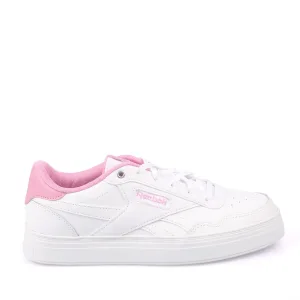 Dames Reebok Court Advance Bold Sneakers in Wit Roze
