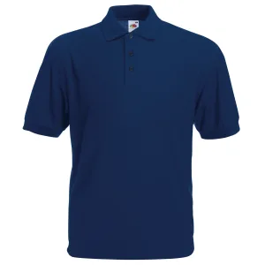 Fruit Of The Loom Heren 65/35 Pique Poloshirt Korte Mouwen (Marine)
