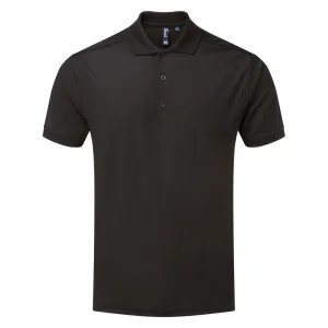 Premier Heren Coolchecker Pique Poloshirt (Zwart)