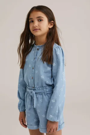 WE Fashion Blue Ridge blouse medium blue denim