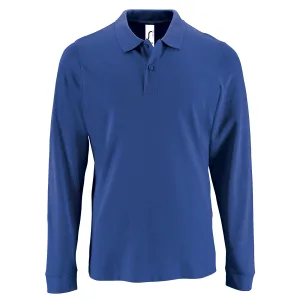 SOLS Heren Perfecte Lange Mouw Pique Polo Shirt (Koningsblauw)