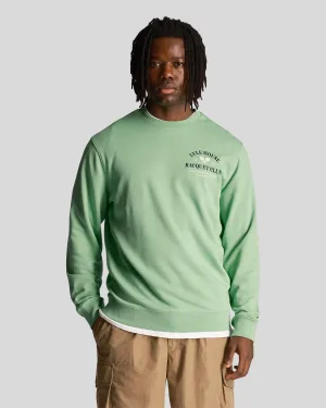 Men’s Lyle And Scott Racquet Club Graphic Sweatshirt in Green