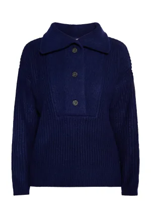 Dreimaster Gebreide trui Dames marine