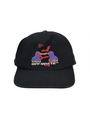 Gebroken witte pet zwart