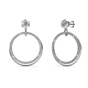 Ariel oorbellen – zilver en kristal