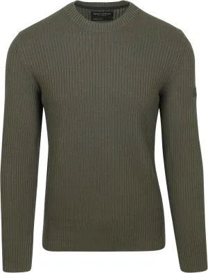 Marc O’Polo Pullover Ribbed Groen