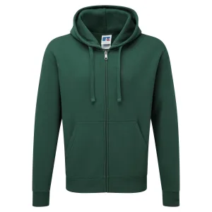 Russell Heren Authentieke Sweatshirt met volledige ritssluiting / Hoodie (Fles groen)