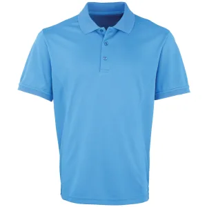 Premier Heren Coolchecker Pique korte mouw Polo T-Shirt (Saffier)