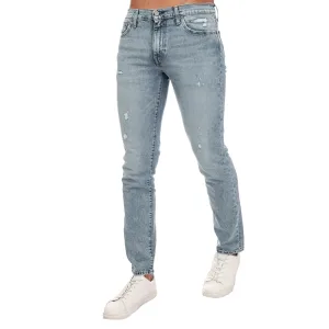 Levis Heren 511 Thrifted Casual Slim Jeans (Blauw)