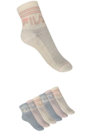 Fila Korte sokken JUNIOR GIRL QUARTER SOCKS met subtiele patroonstructuur (6 paar)