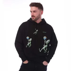 Men’s Off White Alien Arrow Skate Hoodie in black green