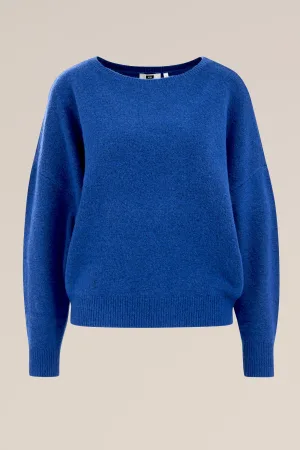 WE Fashion – Dames oversized trui – Oversized – Kobaltblauw –
