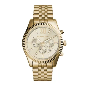 Michael Kors  – heren horloge – goudkleurig met  band