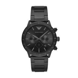 Emporio Armani Mario – heren horloge – Zwart met  band
