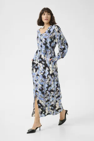 Jurk Loose fit Black/Blue Graphic Strokes