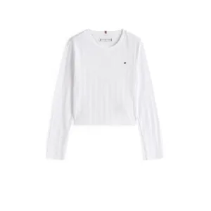Tommy Hilfiger longsleeve wit rib gebreid
