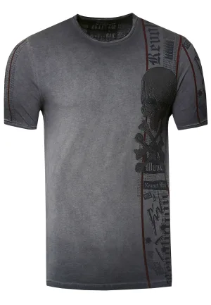 T-shirt met voor- en achterkant bedrukt