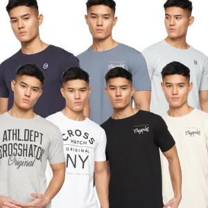 Crosshatch Heren Jackmap Assorted Designs T-Shirt (Pak van 7) (Veelkleurig)